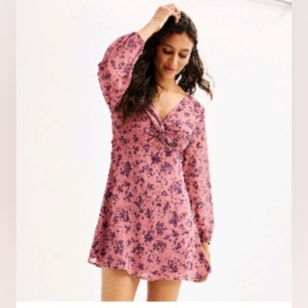 Live To Be Spoiled skater dress XL mauve floral